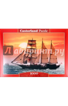  Puzzle-1000 "Парусник на закате" (С-100392)