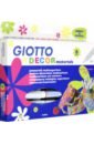  Фломастеры для декорирования различных поверхностей Giotto Decor Materials. 6 цветов (453300)