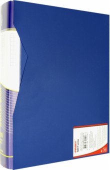 Папка со 100 вкладышами в пластиковом коробе, А 4, синяя (DB100AB-04)