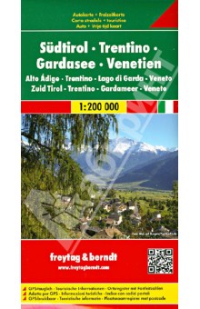  South Tyrol - Trentino - Lake Garda - Venezia. 1:200 000