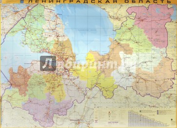 Ленинградская область. Настенная карта