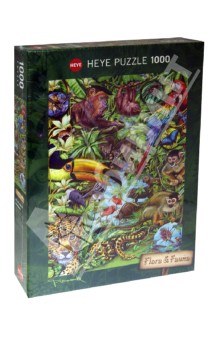  Puzzle-1000 "Обитатели тропического леса, коллажи" (29617)