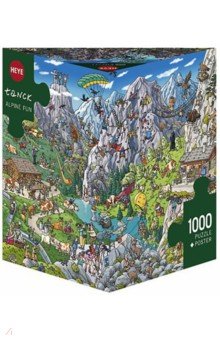 Puzzle-1000 "Туристы в Альпах" (29680)