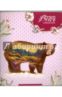 Тетрадь общая "Животные. Медведь" (48 листов, клетка) (С 2242-78)