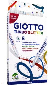 Набор фломастеров Giotto Turbo Glitter, 8 цветов (425800)
