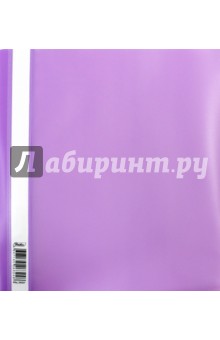 Папка-скоросшиватель, пластиковая, прозрачная, А 4, фиолетовая (ASp_04307)