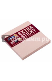 Блок для записи самоклеящийся (90 листов, 76x76 мм, пастель розовый) (21661)