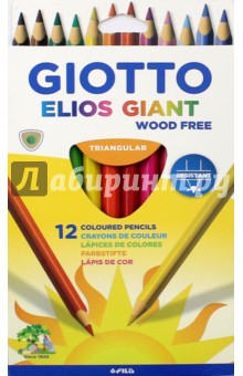 Набор карандашей GIOTTO ELIOS GIANT. 12 цветов (221500)