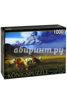 Puzzle-1000 "Лошади и вулкан" (КБК 1000-6463)