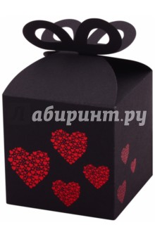 Коробка подарочная "Сердечки" (11, 5x11, 5 х 11, 5 см) (45852)