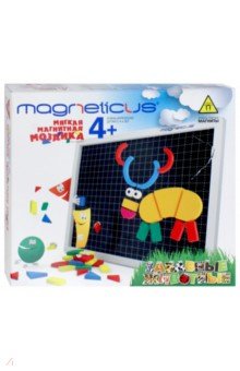 Мозаика магнитная "Забавные животные" (65 элементов, 5 цветов) (MA-60)