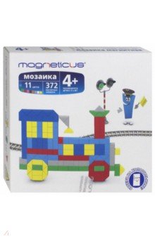Мягкая магнитная мозаика "Поезд" (372 элемента, 11 цветов) (MM-013)