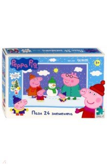 Пазл-24 "Peppa Pig. Мы лепим снеговика" (04306)