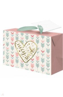 Пакет-коробка "Несу любовь" (15x9x11 см) (79673)