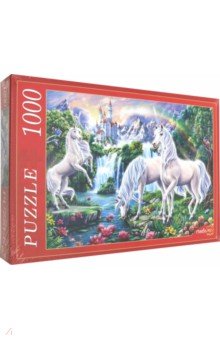 Puzzle-1000 "ЕДИНОРОГИ И ЗАМОК" (Ф 1000-7651)