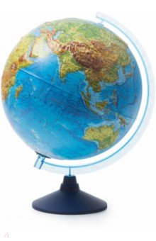 Интерактивный глобус Земли физико-политический (d=320 мм, рельефный, с подсветкой) (INT13200291)