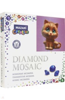 Алмазная мозаика "Рыжий котенок" (20 х 20 см) (M-10330)