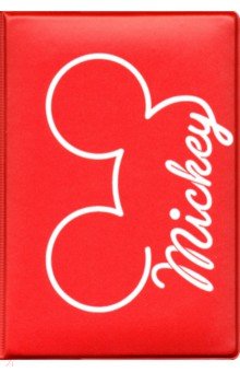 Обложка на паспорт "Микки Маус" (красная)