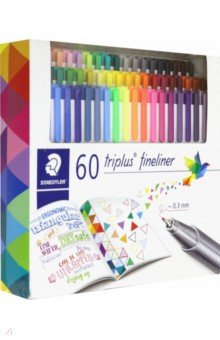 Ручки капиллярные 60 цветов "Triplus Fineliner" 0, 3 мм (526S20)