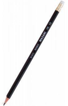 Карандаш чернографитный с ластиком Maro, HB, в ассортименте Карандаш чернографитный с ластиком Maro, HB, в ассортименте