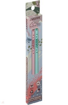 Карандаши чернографитные Marandi,  с ластиком, HB, 4 штуки Карандаши чернографитные Marandi,  с ластиком, HB, 4 штуки