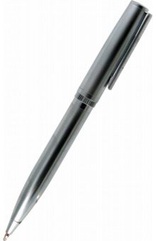 Ручка шариковая автоматическая Boston, синяя, цвет корпуса серебряный, в футляре, 0,7 мм Bruno Visconti