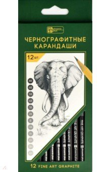 

Набор чернографитных карандашей Слон, 12 штук