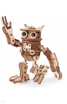 Конструктор 3D деревянный подвижный Робот Фил Lemmo