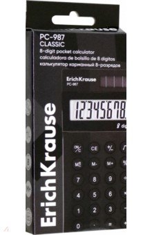 Калькулятор карманный 8-разрядов PC-987 Classic, черный