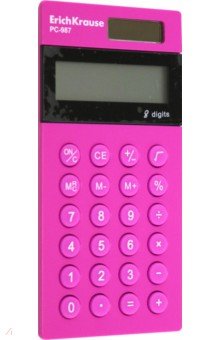 Калькулятор карманный 8-разрядов PC-987 Neon, розовый