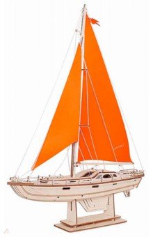 Сборная модель из дерева. Парусная Яхта Оранжевый бриз Lemmo - фото 1