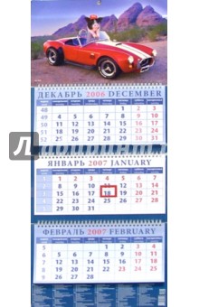 Календарь 2007 Поросенок в машине (14604).