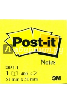 Бумага для заметок 2051-L 400 листов 51х51 (желтая).