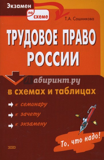 Трудовое право России в схемах и таблицах