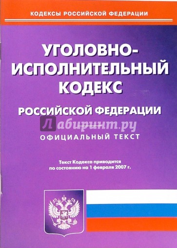 Уголовно-исполнительный кодекс РФ. 2007 год