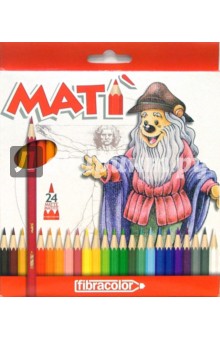 Карандаши 24 цвета Mati fibracolor (3914).