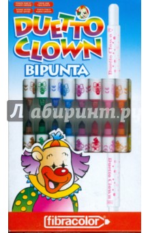 Фломастеры мини 10 цветов bipunta Duetto Clown fibracol (0906).