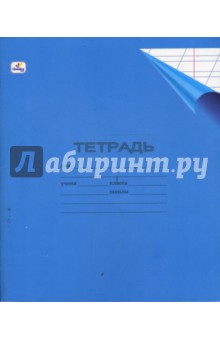 Тетрадь 12 листов косая линейка (ТПКЛ122) (синяя).
