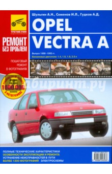 Обложка книги Opel Vectra A. Руководство по эксплуатации, техническому обслуживанию и ремонту, Шульгин А.Н., Семенов И.Л., Гудков А. Д.