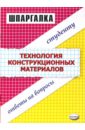 Светличная Юлия Шпаргалки: Технология конструкционных материалов