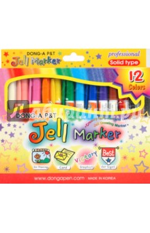 Мелки гелевые 12 цветов Jell Markers (JE100-12).