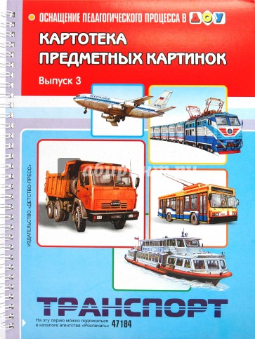 Оснащение педагогического процесса в ДОУ. Картотека предметных картинок. Транспорт