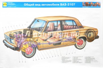 Устройство автомобилей ВАЗ-2107, ВАЗ-2108 (комплект из 20 плакатов)