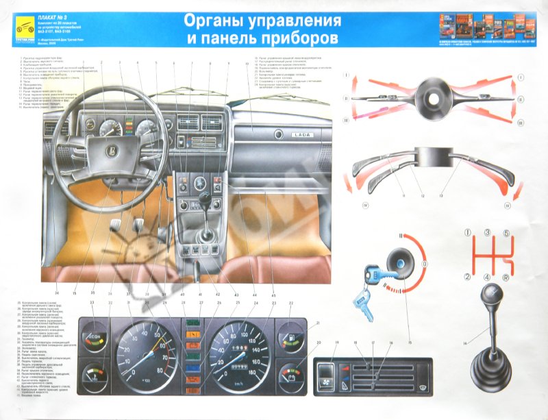Панель приборов ВАЗ (каталог г.) (Чертеж цены на запчасти в наличии)
