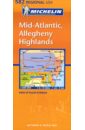Скачать Mid-Atlantic Allegheny Highlands Michelin Карта США Среднеатлантическое побережье Бесплатно