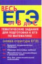 Манова Альбина Николаевна Тематические задания для подготовки к ЕГЭ по математике (новая структура ЕГЭ) манова альбина николаевна репетитор по математике новая структура егэ