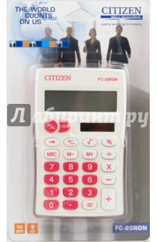 Калькулятор карманный CITIZEN 10-разрядный (FC-20RDNBP).