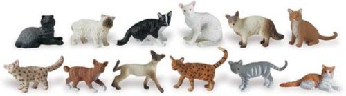 Иллюстрация 1 из 3 для Домашние кошки, 12 фигурок (699204) | Лабиринт - игрушки. Источник: Лабиринт
