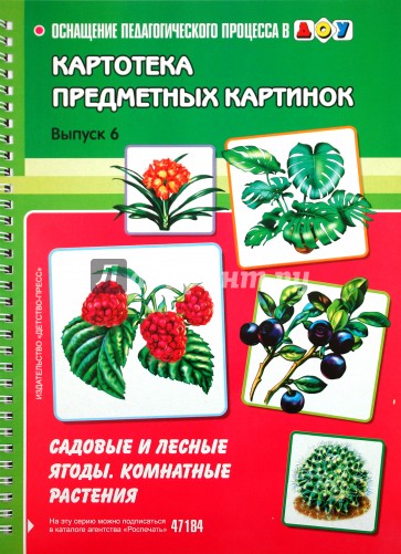 Картотека предметных картинок. Выпуск №6. Садовые и лесные ягоды. Комнатные растения