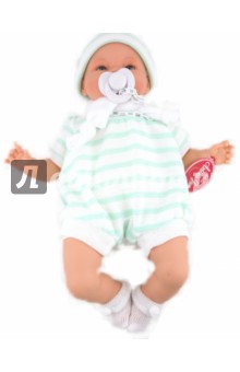 Кукла-младенец Карино в зеленом, плачет (40см) (5501G).